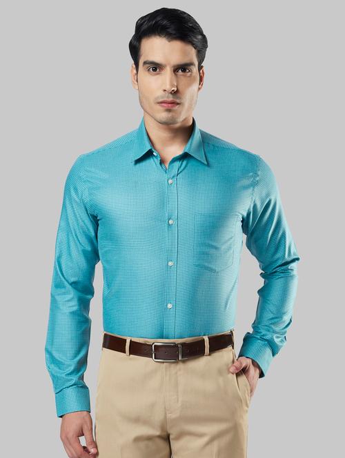blue checkered formal shirt - 17804223 - Very Small Image - 1