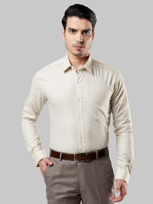 yellow printed formal shirt - 17804253 - Very Small Image - 1