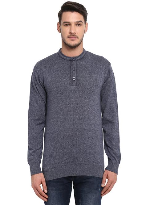 grey solid pullover - 17804478 - Very Small Image - 1