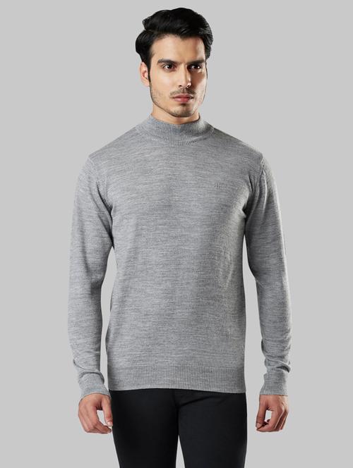 grey solid pullover - 17804540 - Very Small Image - 1