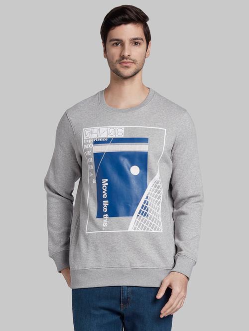 grey printed sweatshirt - 17804717 - Very Small Image - 1