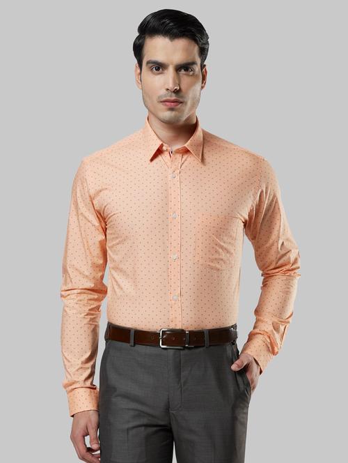 peach printed formal shirt - 17804758 - Very Small Image - 1