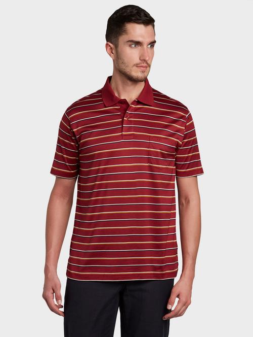 maroon striped polo t-shirt - 17804789 - Very Small Image - 1