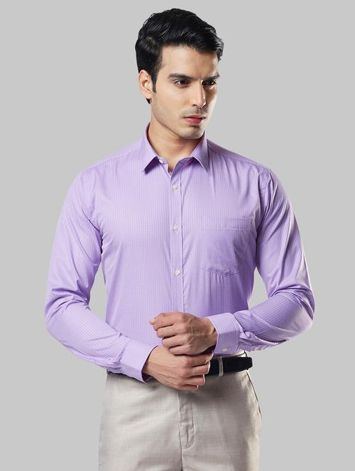 purple checkered formal shirt - 17804862 - Very Small Image - 1