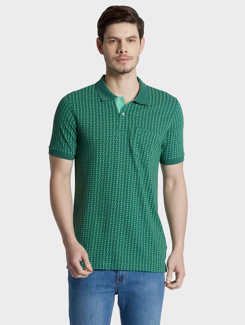 green printed polo t-shirt - 17804864 - Very Small Image - 1