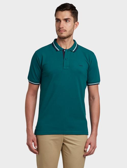 green solid polo t-shirt - 17804881 - Very Small Image - 1