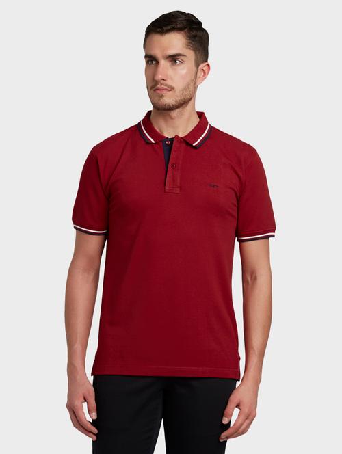 red solid polo t-shirt - 17804882 - Very Small Image - 1