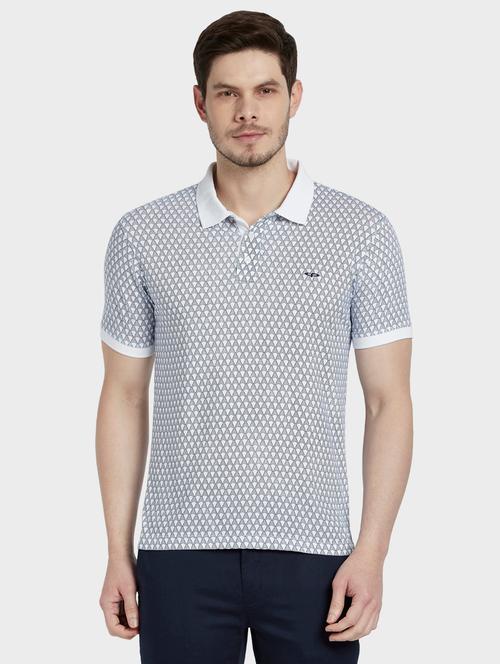 white printed polo t-shirt - 17804933 - Very Small Image - 1