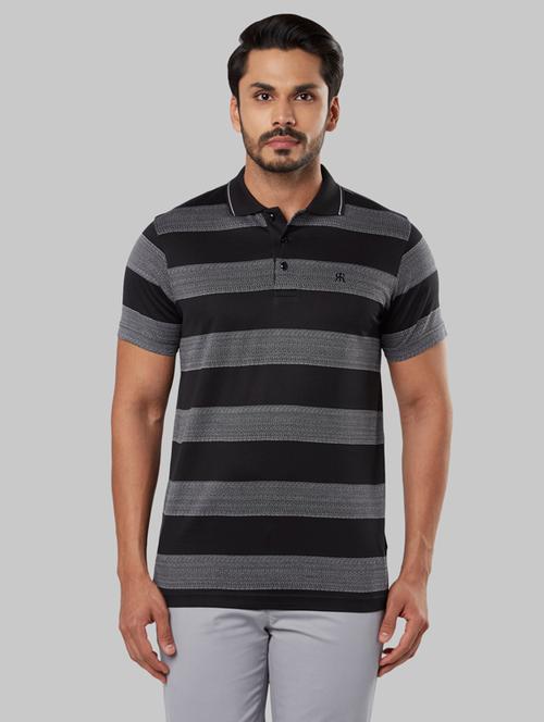 black striped polo t-shirt - 17805090 - Very Small Image - 1