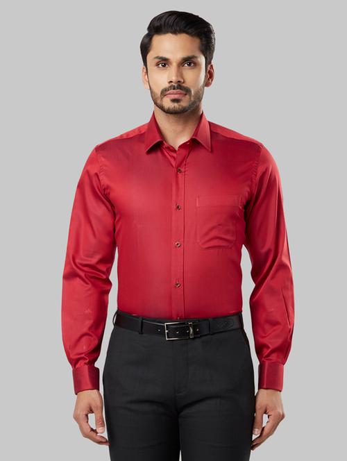 red solid formal shirt - 17805159 - Very Small Image - 1