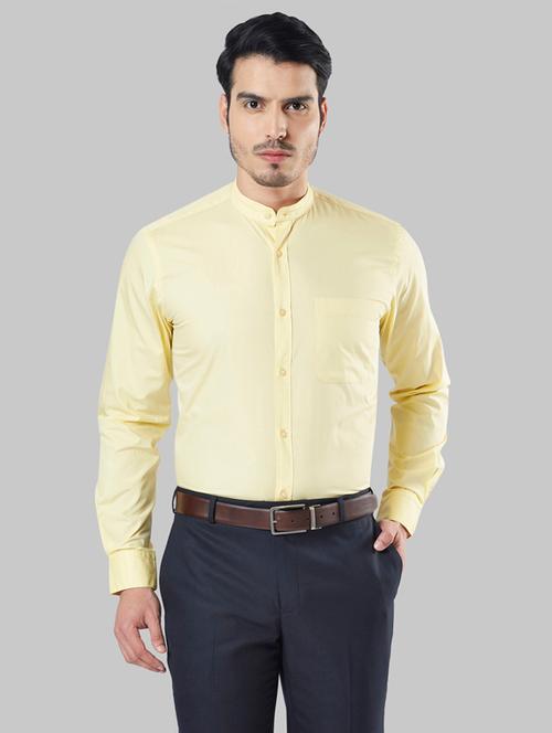 yellow solid formal shirt - 17805165 - Very Small Image - 1