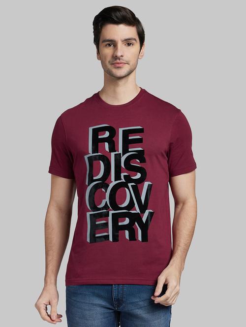 red front print t-shirt - 17805182 - Very Small Image - 1