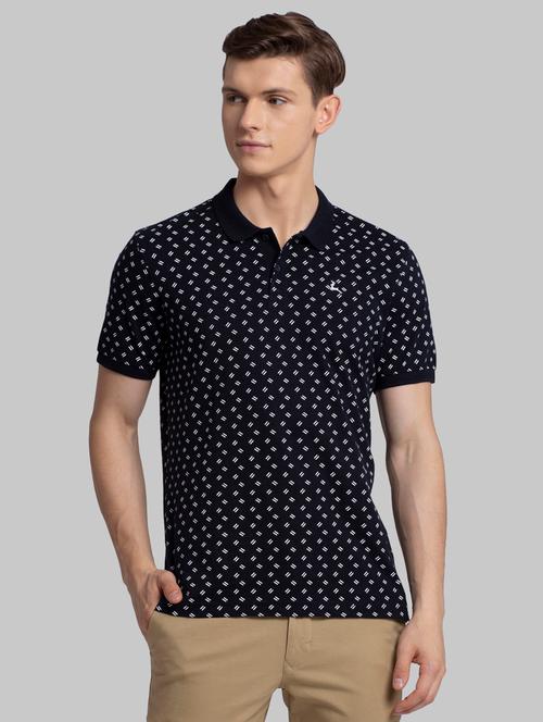 blue printed polo t-shirt - 17805239 - Very Small Image - 1