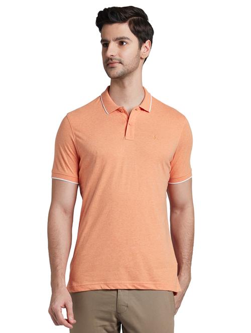orange solid polo t-shirt - 17805257 - Very Small Image - 1