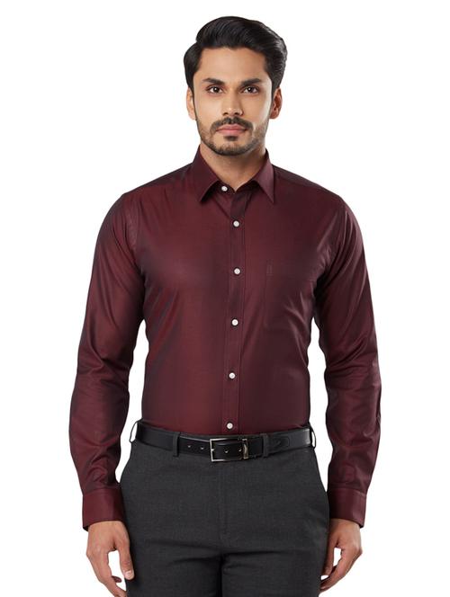 red solid formal shirt - 17805296 - Very Small Image - 1
