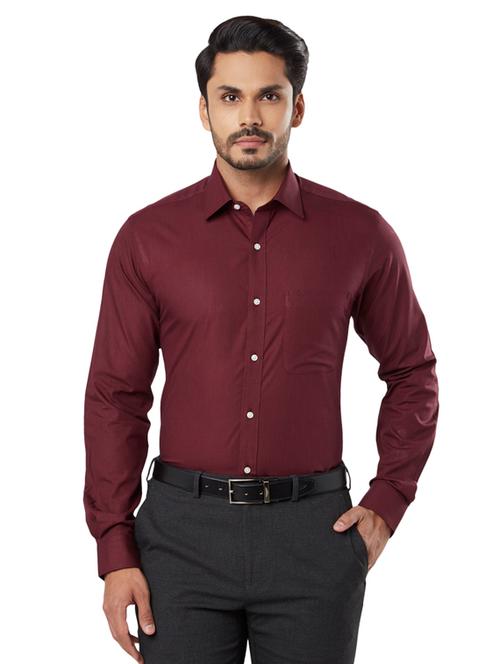red solid formal shirt - 17805300 - Very Small Image - 1