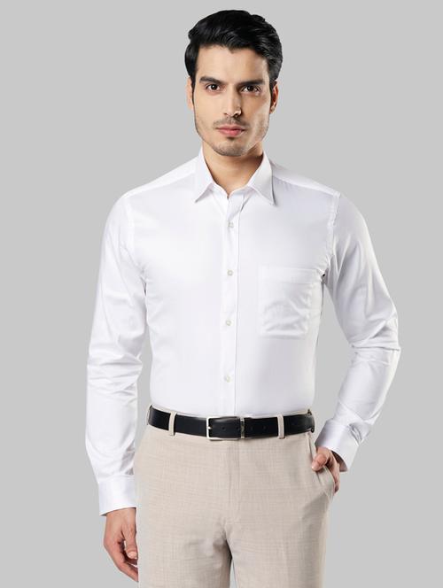 white solid formal shirt - 17805333 - Very Small Image - 1