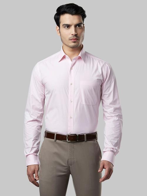pink solid formal shirt - 17805350 - Very Small Image - 1