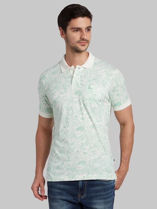 white floral polo t-shirt - 17805493 - Very Small Image - 1