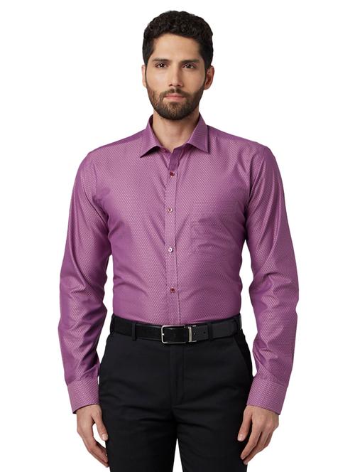 purple self design formal shirt - 17805586 - Very Small Image - 1