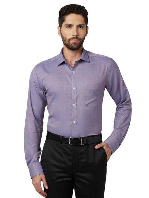 purple self design formal shirt - 17805587 - Very Small Image - 1