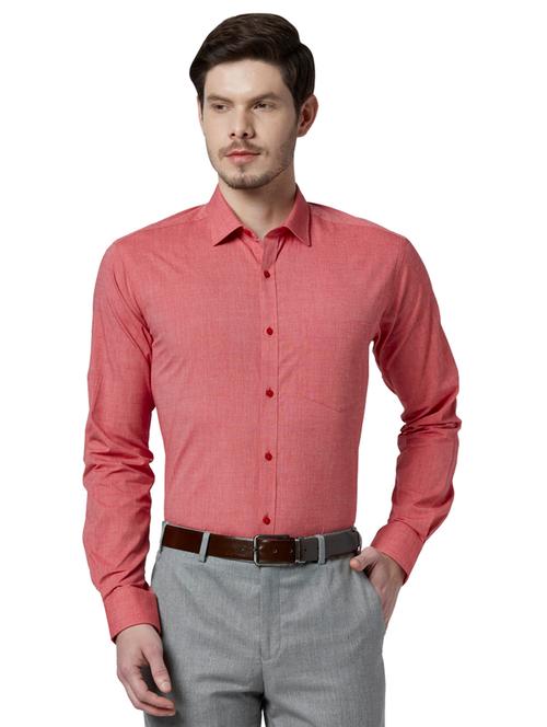 red solid formal shirt - 17805704 - Very Small Image - 1