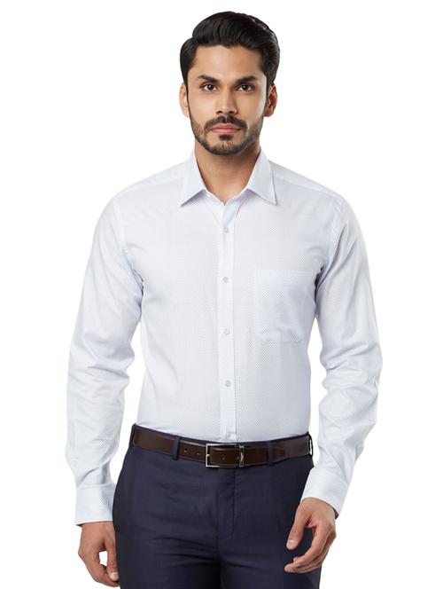 light blue self design formal shirt - 17805736 - Very Small Image - 1
