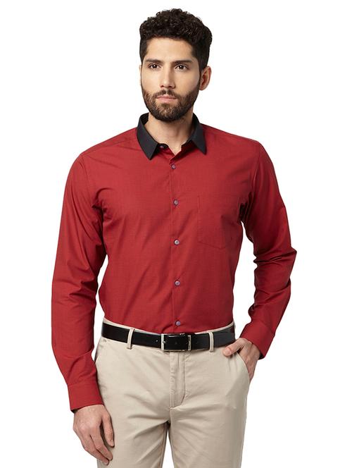 red solid formal shirt - 17805740 - Very Small Image - 1