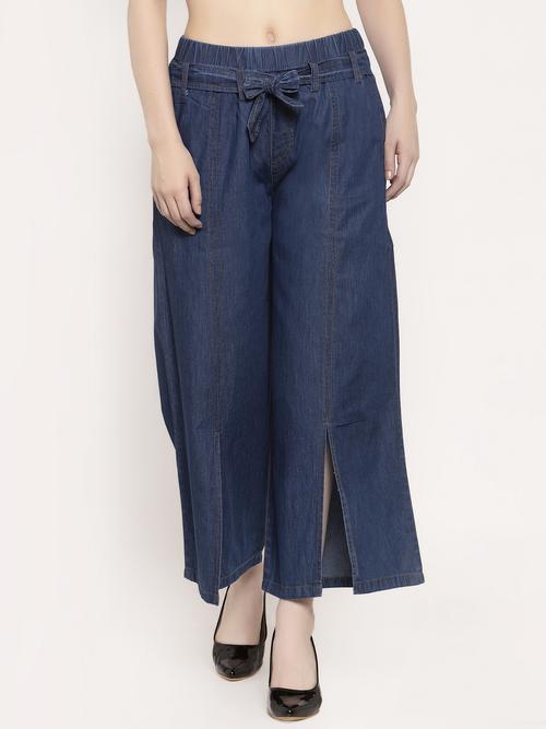 fancy denim palazoes - 17806700 - Very Small Image - 1