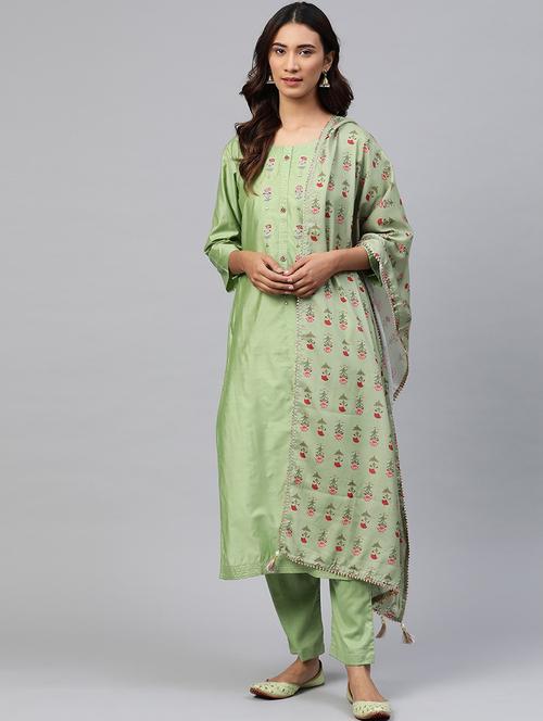 embroidered unstitched suit - 17806816 - Very Small Image - 1