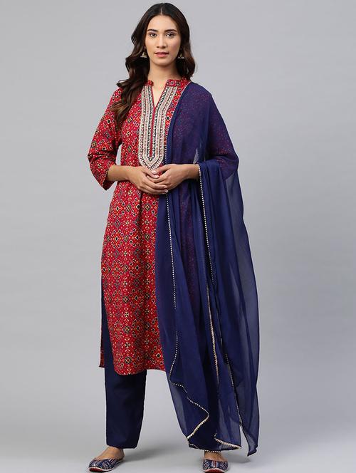 printed unstitched suit - 17806820 - Very Small Image - 1