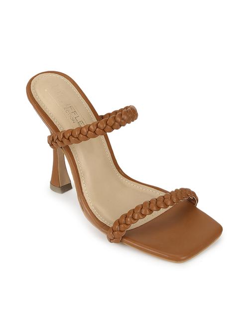 tan pu slip on sandals - 17806907 - Very Small Image - 1