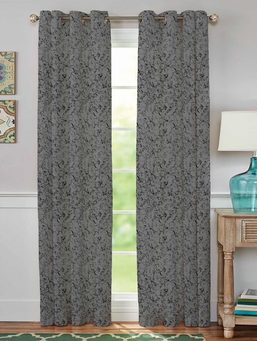 homesajja beautiful velvet 7 f7et long door curtain set of 2 (size 4x7 feet)grey - 17806951 - Very Small Image - 1
