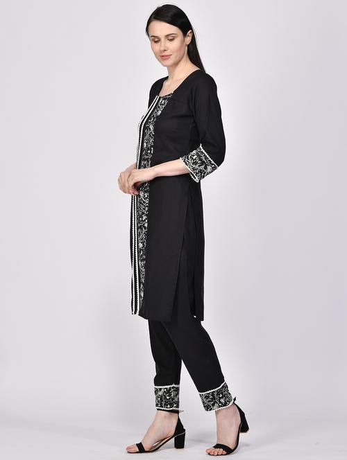 solid straight pant kurta - 17807111 - Very Small Image - 1