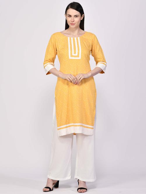 solid straight kurta - 17807112 - Very Small Image - 1