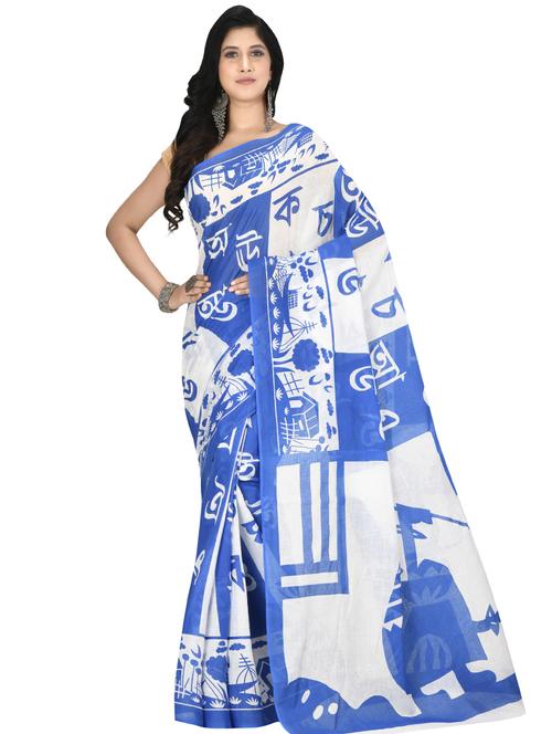 typographic tant saree - 17807219 - Very Small Image - 1