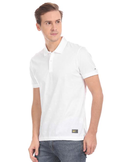 white solid polo t-shirt - 17807689 - Very Small Image - 1