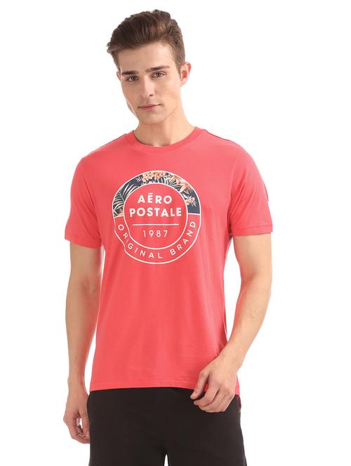 red chest print t-shirt - 17807787 - Very Small Image - 1