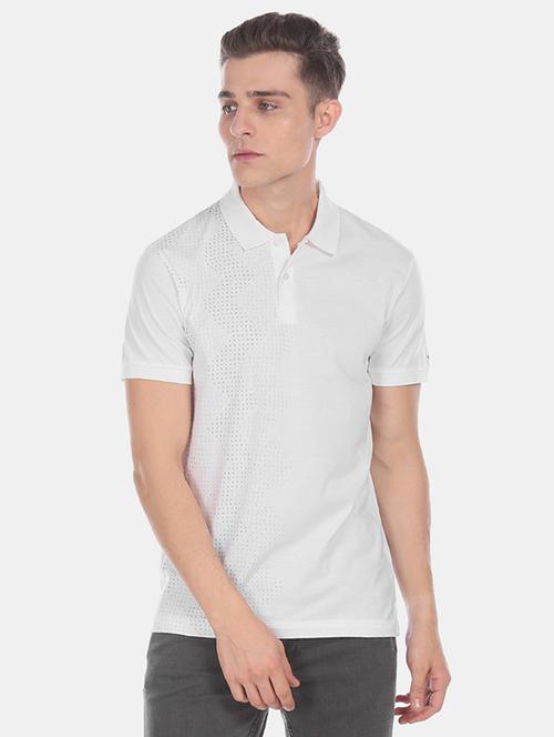 white printed polo t-shirt - 17808006 - Very Small Image - 1