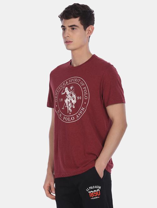red front print t-shirt - 17808218 - Very Small Image - 1