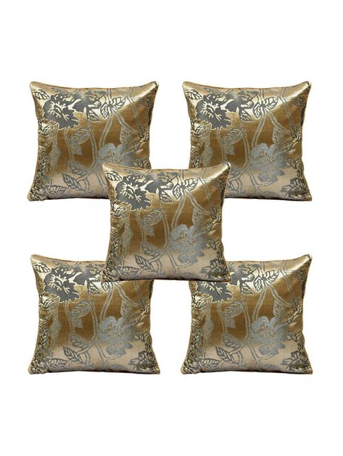 indhome life embosed self bedroom & living room cushion cover set sofa velvet cushion covers '16x16inches' (set of 5 pcs) - 17808932 - Very Small Image - 1