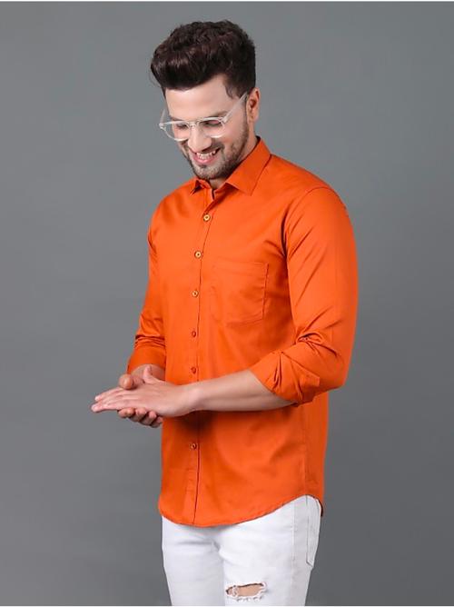 orange pure cotton shirt - 17809488 - Very Small Image - 1