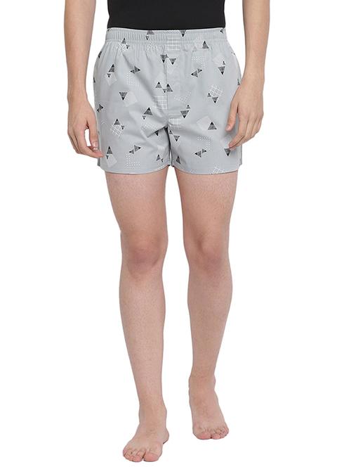 grey printed boxer - 17809553 - Very Small Image - 1
