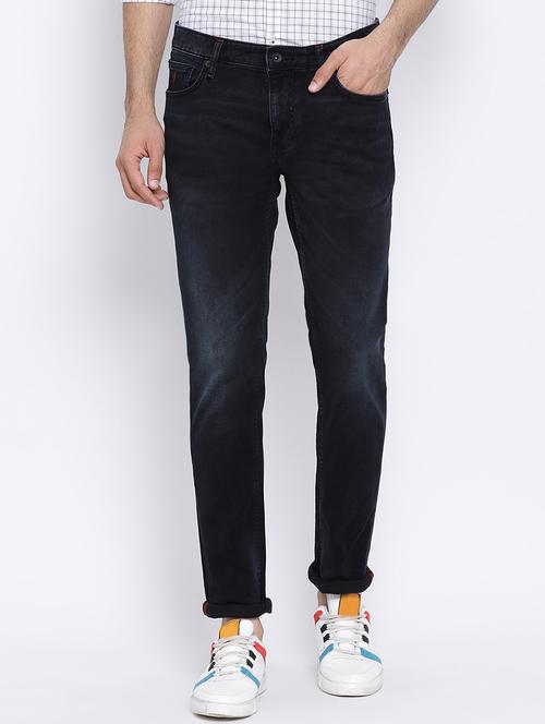 dark blue light washed denim jeans - 17809792 - Very Small Image - 1