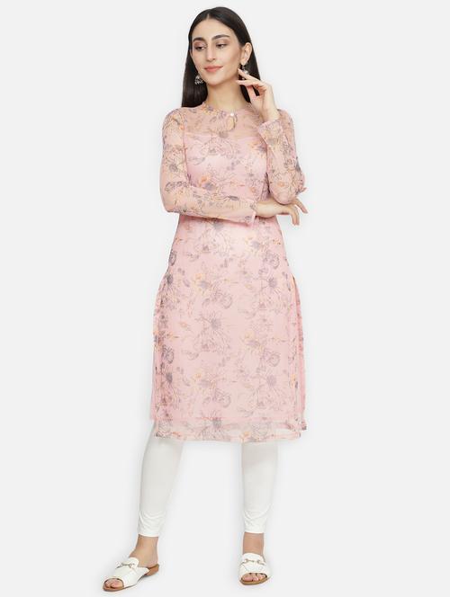 pastel straight kurta - 17810056 - Very Small Image - 1