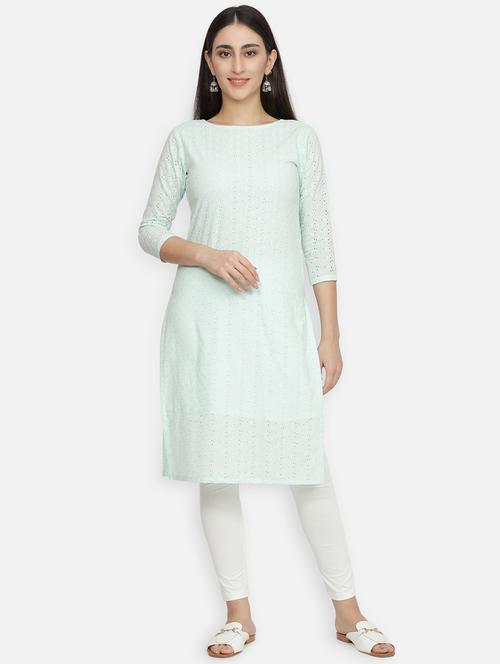 solid straight kurta - 17810065 - Very Small Image - 1