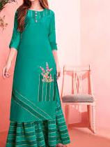 fabric khadi stylisht fitting kurtis - 17810207 - Very Small Image - 1