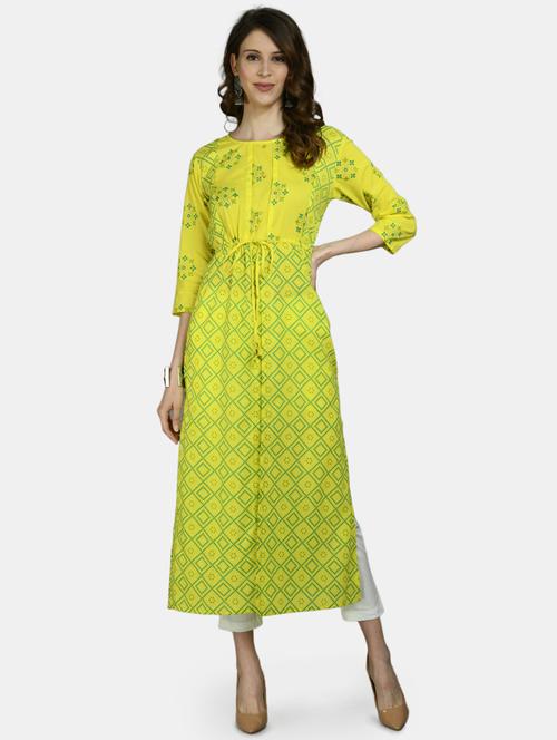 yellow cotton kurta pant set - 17810209 - Very Small Image - 1