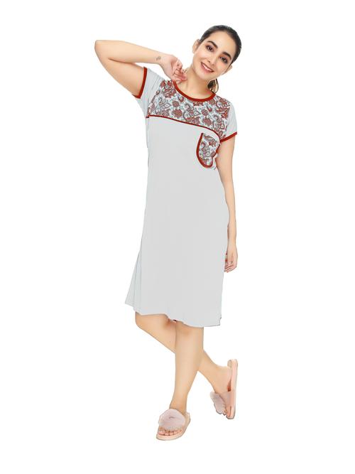 grey hosiery sleepshirts & nighty - 17810233 - Very Small Image - 1