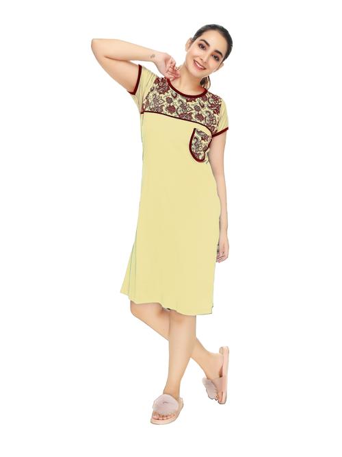 yellow hosiery sleepshirts & nighty - 17810234 - Very Small Image - 1